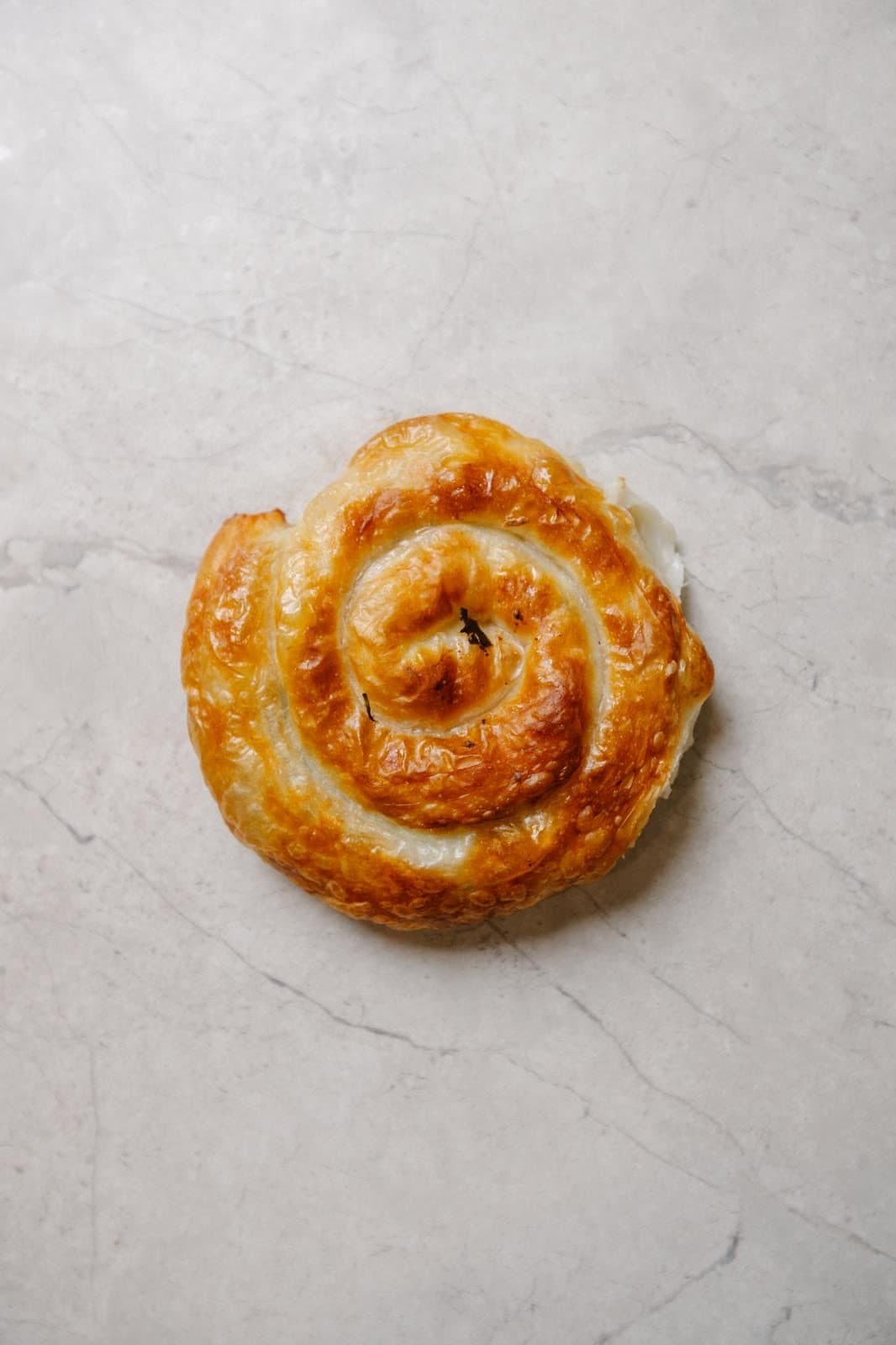A coiled burek